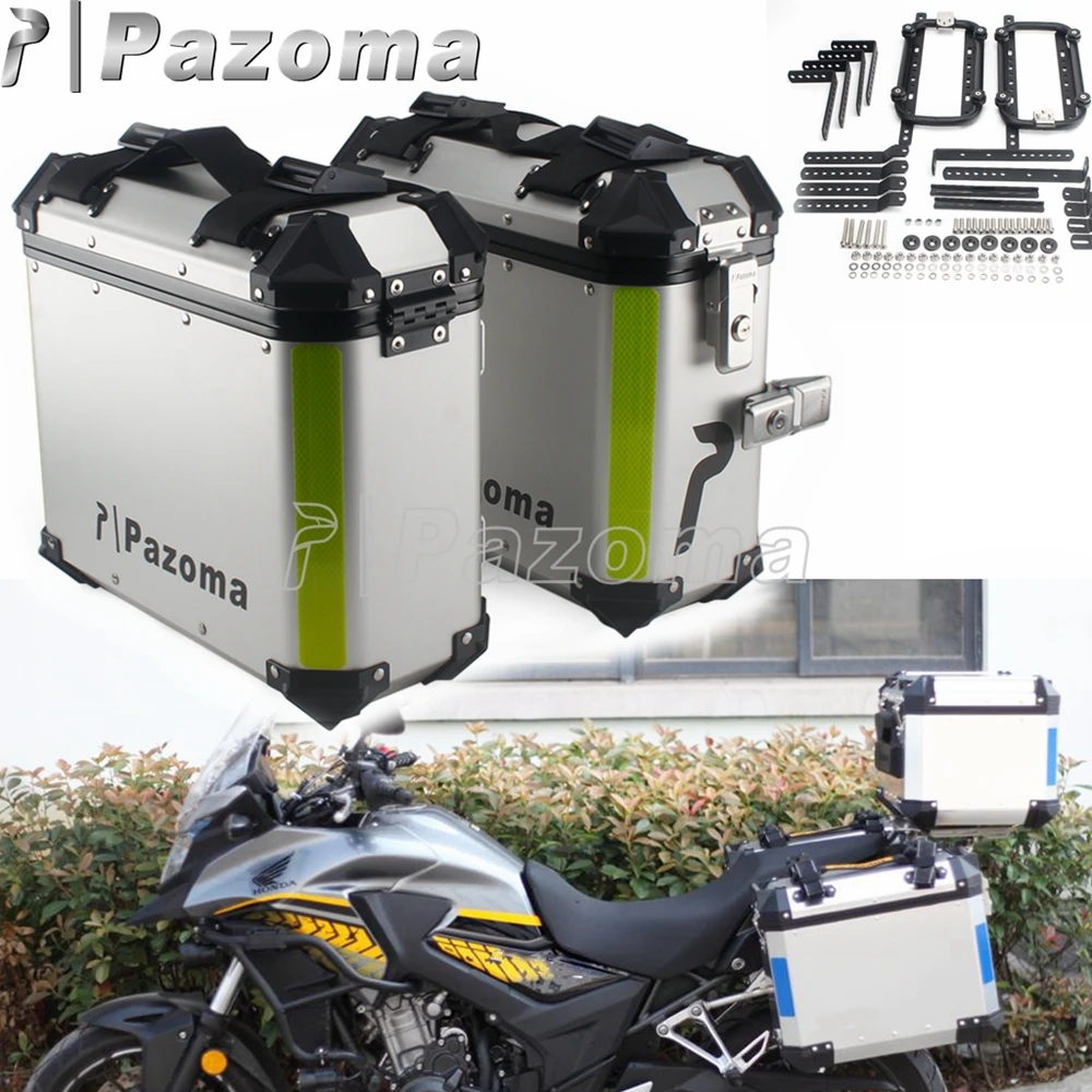 Alforjas universales para maletero de motocicleta, soporte montaje de con caja de almacenamiento, 2x 36l|Maletero de motocicleta| - AliExpress