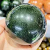 Natural Green Sand Goldstone Sand Sphere Globe Ball Chakra Reiki Healing  Crafts Home Decoration 1