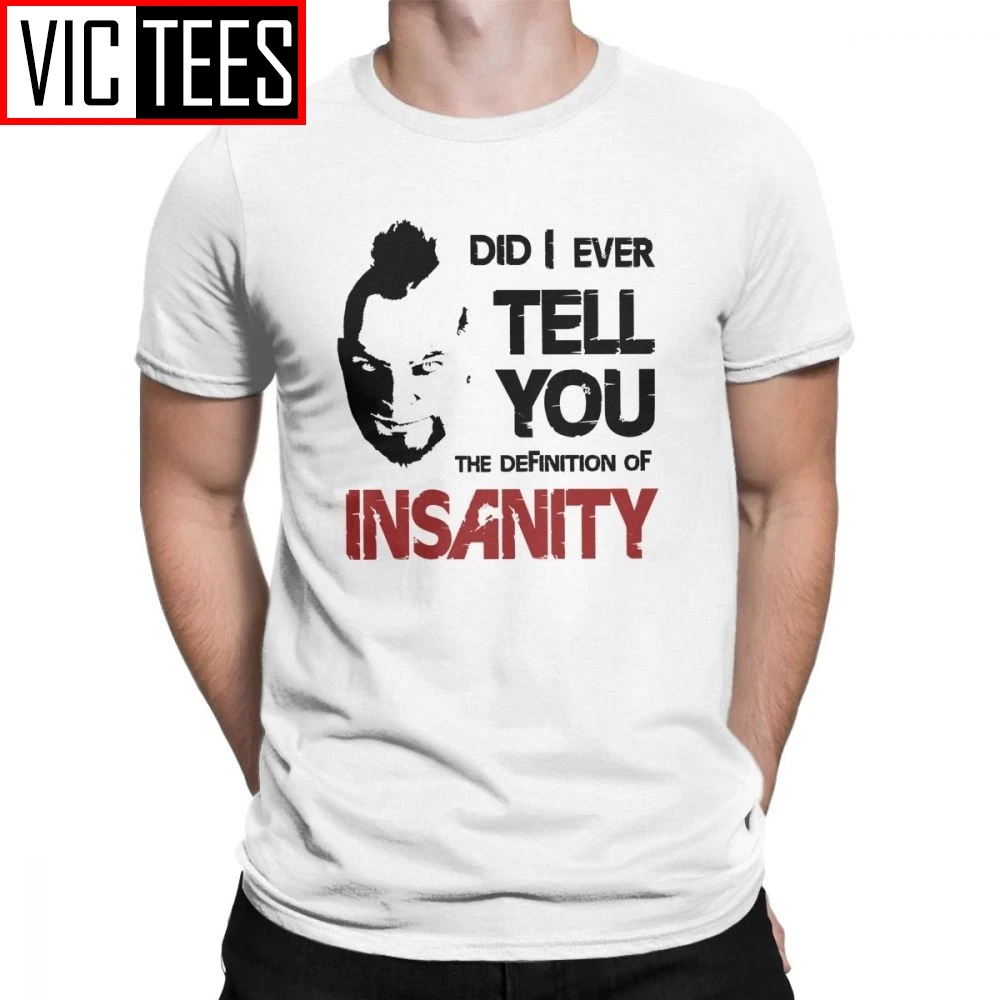 Insanity Vaas Montenegro Far Cry T-Shirt Gioco John Seed Hope County Cross Crazy Men T-Shirt Uomo Maniche Corte Vestiti