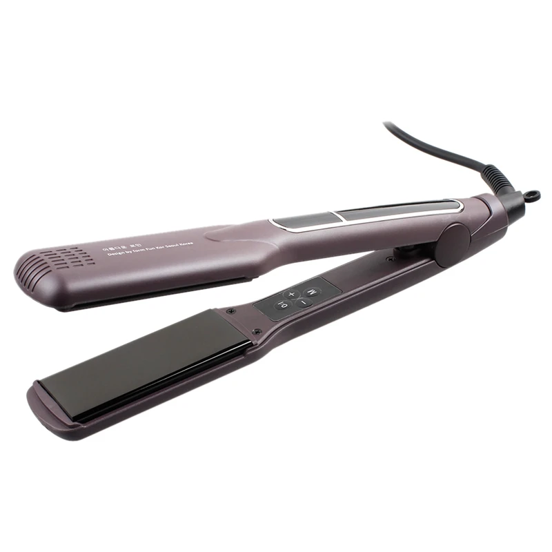 HOT!Tourmaline Ceramic Hair Straight Hair Splint Led Display Anions Hair Straightener Temperature Electric Curling Irons Titaniu