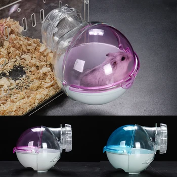 

Pet Hamster Small Animal Bath Sand Room Pet Toy Acrylic Mouse Bathroom Cage Pets Box Toilet For Small Animals