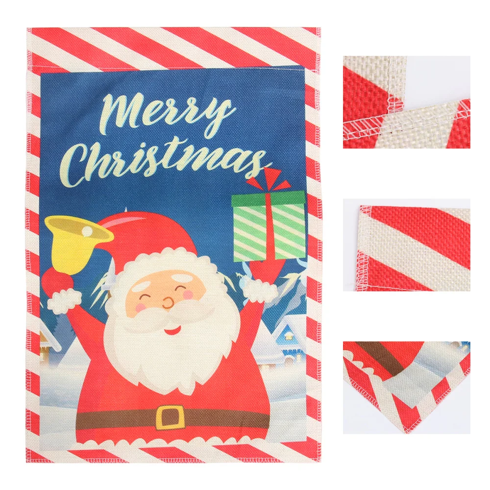 

1Pc Christmas Flag Garden Ornament Decorative Flag for Gift Yard Garden
