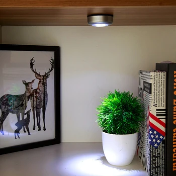 

Mini LED Night Light Creative Stick Touch Lamp 3LEDs Bright Lights Emergency Battery Power Bulb for Car Wardrobe Cabinet Kitchen