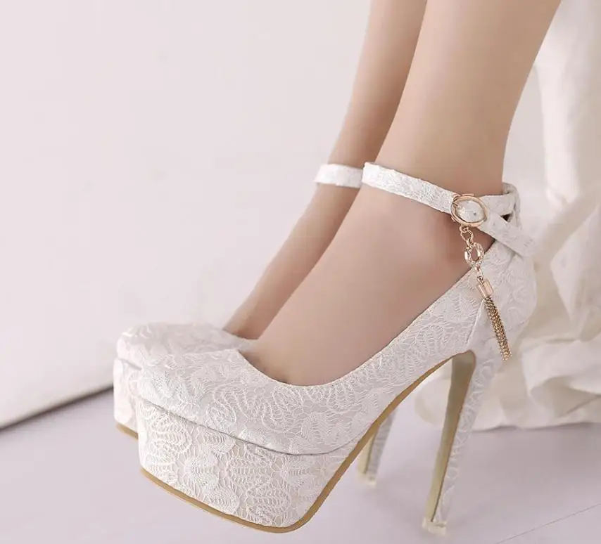 

Women's shoes with rounded front - Women's shoes with heel height 13 cm High platform for women Wedding shoes Red Black Size 33