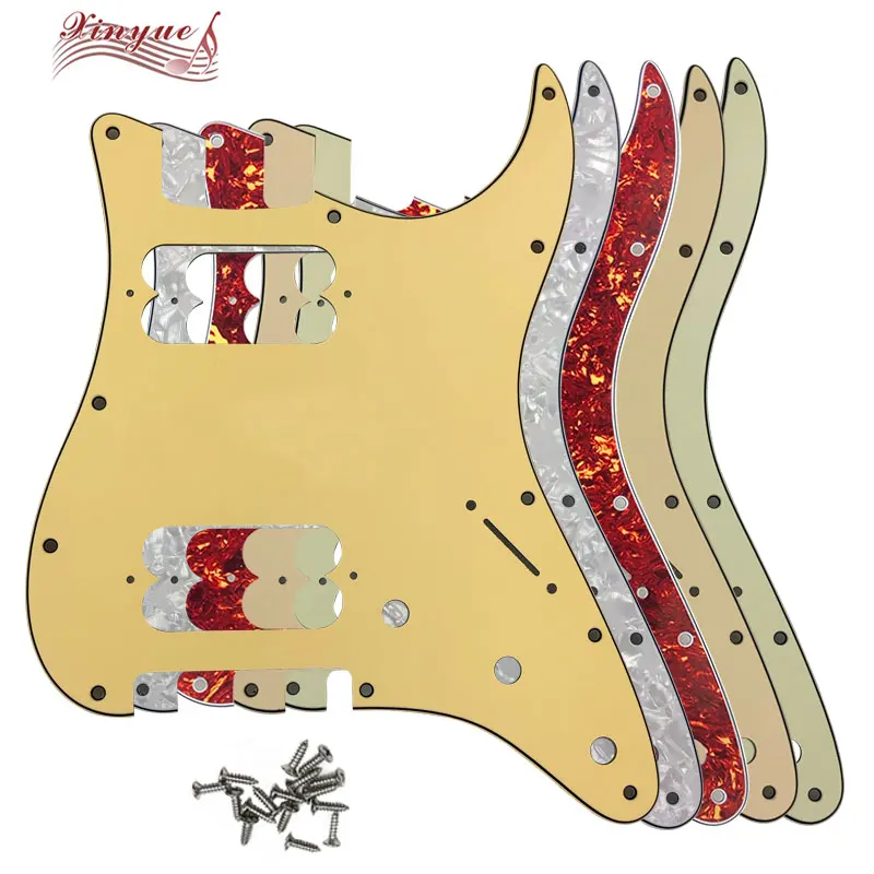 

Pleroo Guitar Parts - For FD US 11 Mounting Screw Hole Standard Start Player HH Guitar pickguard Double pickup screw hole