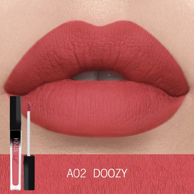WholesaleMatte шелковистый блеск для губ и прочного увлажняющего эффекта водонепроницаемости не палка чашки легко Цвет Матовая жидкая губная помада