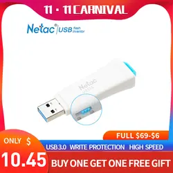 Netac U355S белый зашифрованный USB 3,0 флешки 16 GB 32 ГБ, 64 ГБ и 128 ГБ ключ флэш-Накопитель Adata гаджет memory Stick Cle Animado Миньон