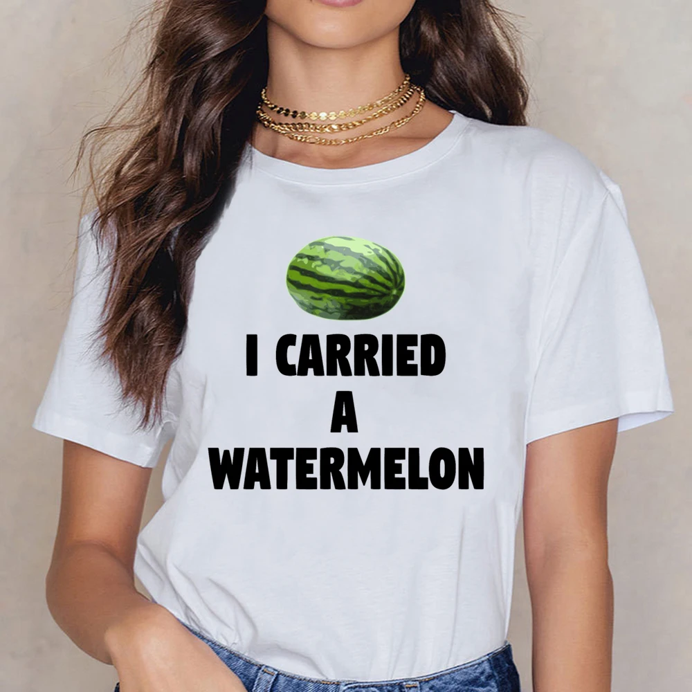 Tops T Shirt Women Dirty Dancing Quote I Carried A Watermelon Vogue Vintage Custom Female | Женская одежда
