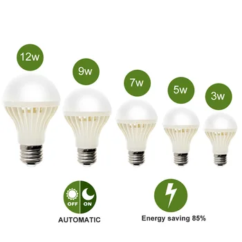 

1PC LED Bulbs 220V E27 Sensor LED Light /Sound Motion & Light Sensor LED Lamp 3W 4W 5W 7W 9W 12W Bathroom Stairs Night Emergency