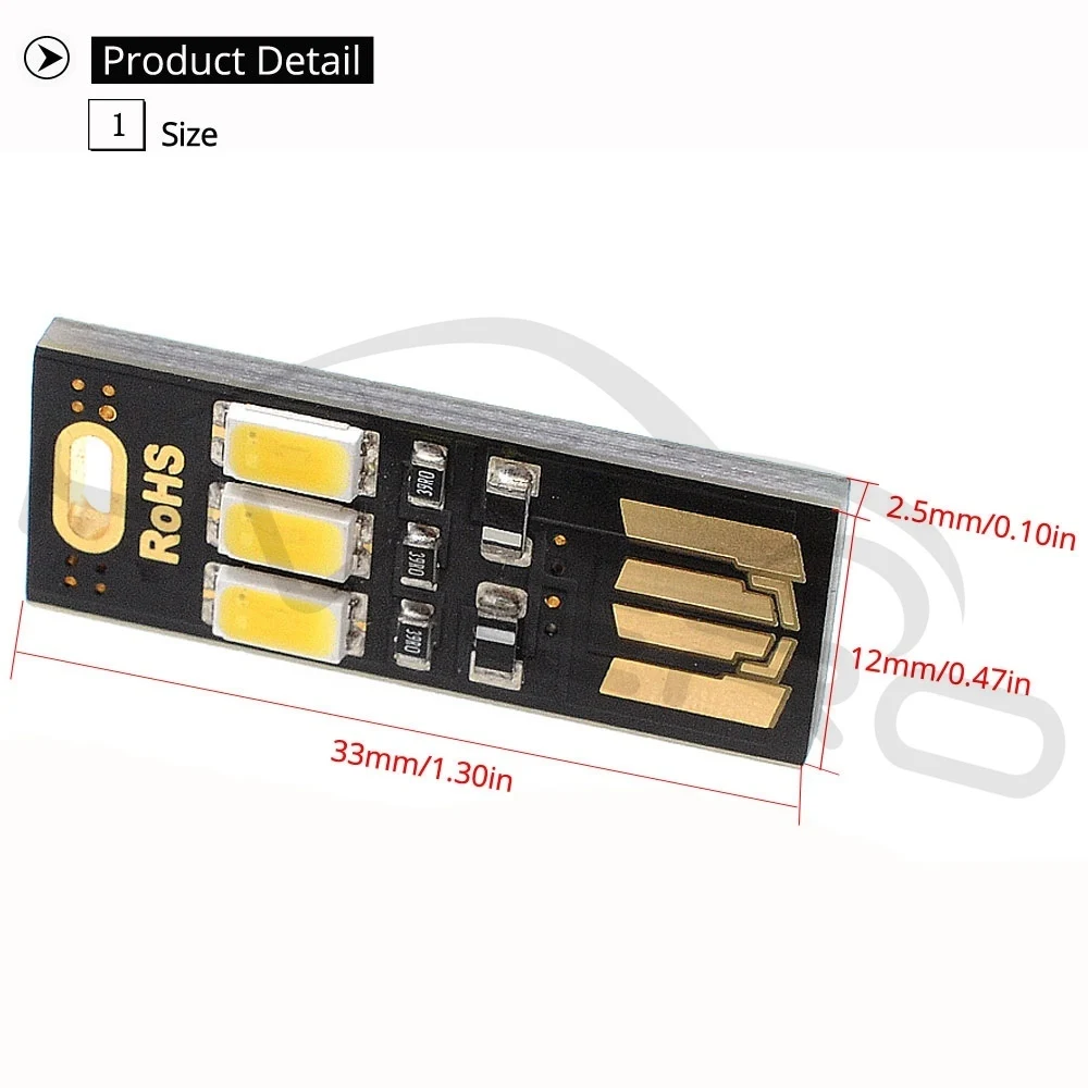 Hviero 1pcs One-sided Pocket Card Lamp Bulb Led Keychain Mini LED Energy Saving Warm White Night Light Portable Novelty Bulb USB Power