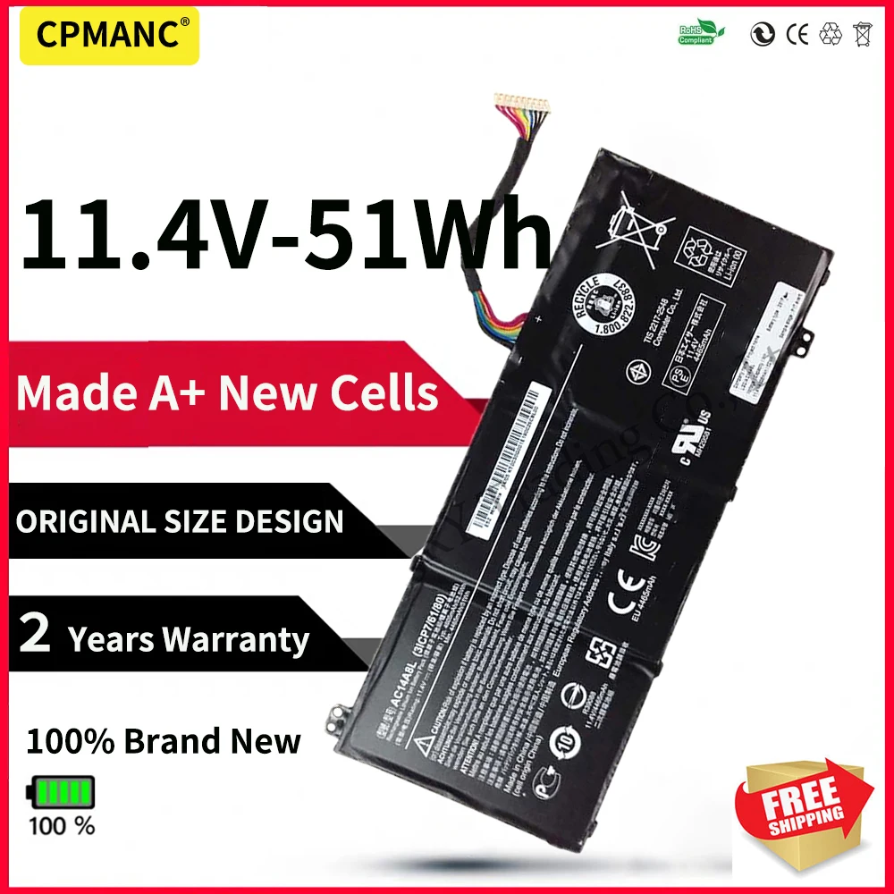 Аккумулятор CPMANC 31CP7/61/80 934T2119H AC14A8L KT.00307.003 для ACERFor Aspire 7-591G-56BD V 15 nitro VX 15VN7-591G |