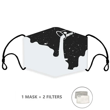 

Fashion Anti Dust Face Mask Cup Pour Milk Print Reusable Protective PM2.5 Filter mouth Mask Kids Adult bacteria proof Flu Mask