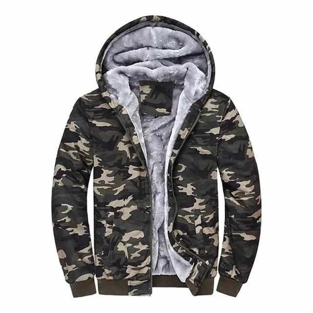 Sudaderas Hombre брендовая одежда камуфляжные толстовки спортивные костюмы бархатные флисовые толстые камуфляжные мужские толстовки и свитшоты - Цвет: Camouflage