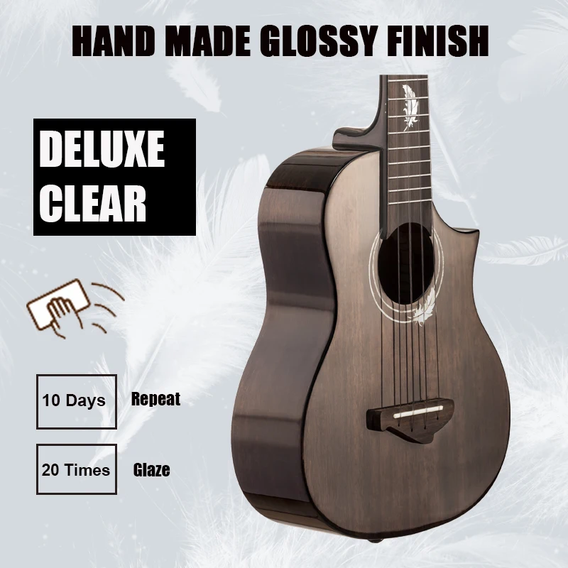 Acouway Ymt 26inch Tenor Ukulele Ukelele Hawaii Guitar 2a Solid Mahogany Top Glossy Finish