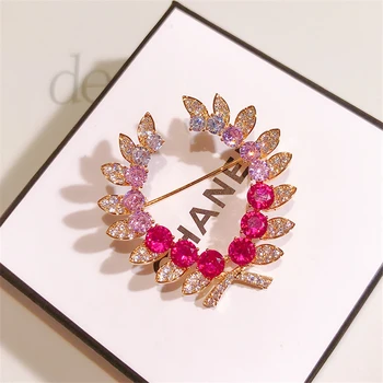 

Colorful White Purple Red Rhinestone Brooches for Women Love Heart Sparking Zircon Party Brooch Pins Jewelry Gifts broche femme