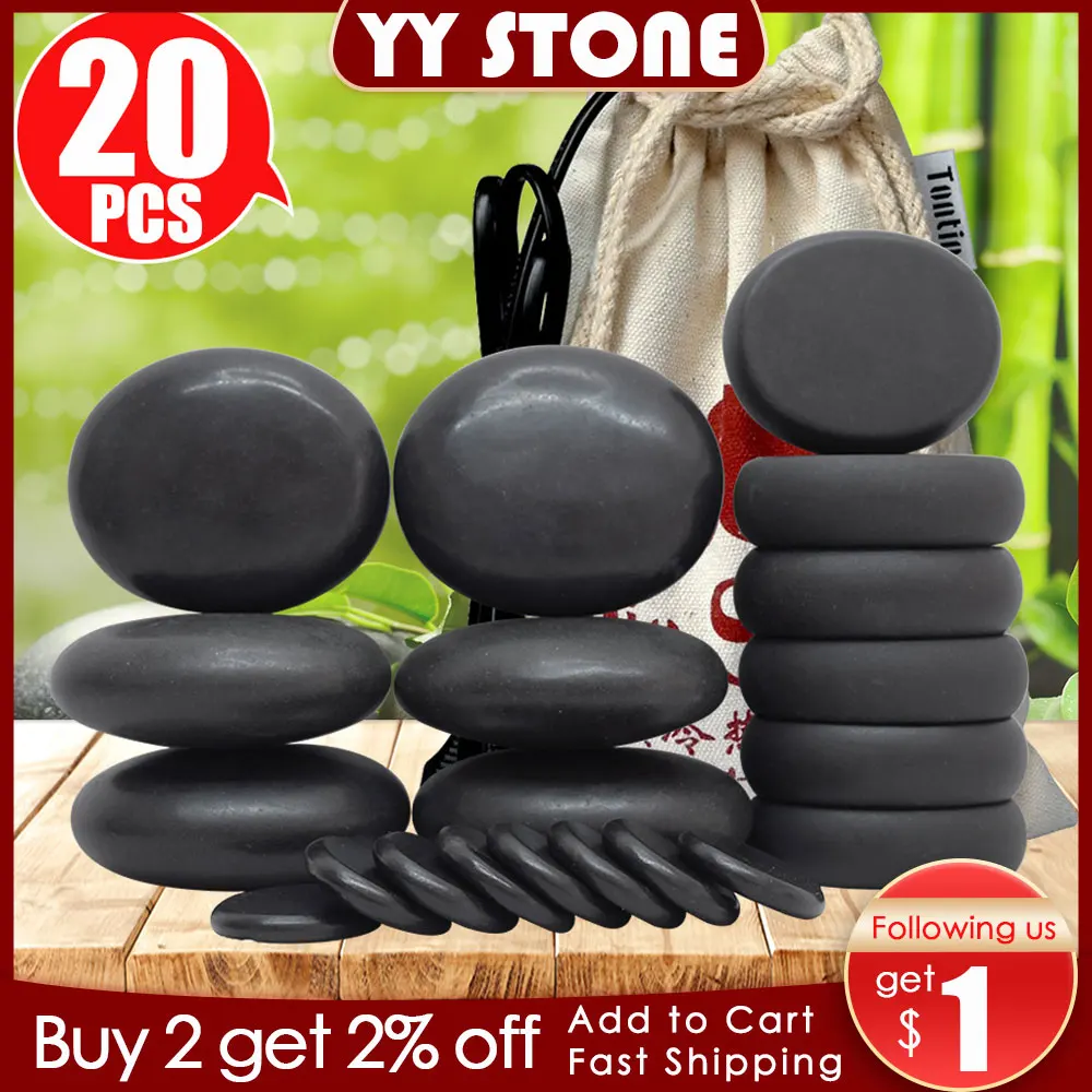 Tontin Hot Stone Massage Set Round Stone Basalto Massage Stones Massaggiatore Tool Salon Spa Heater Bag 220 E 110 Volt Ce E Rohs