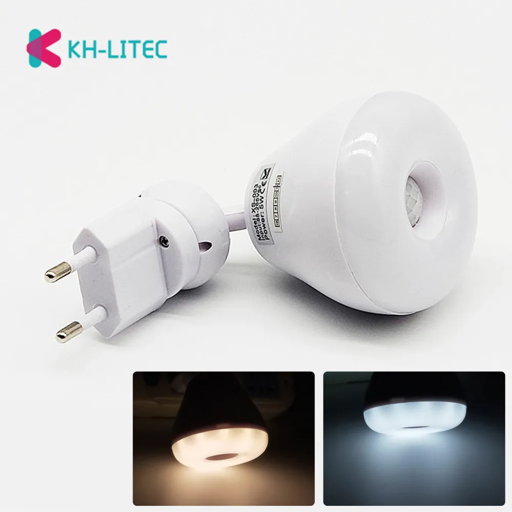  EU Plug AC 110V 220V 5W PIR Infrared Sensor Motion Detector LED Light Bulb Lamp Warm Cool White Dro - 32968498900
