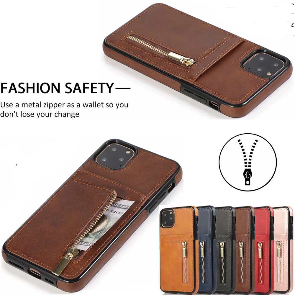 

Phone Case For Coque iPhone 11 Pro Max Case Cover Fundas For iPhone 11 11Pro Case Fashion Zipper Leather Wallet Card Cover Capa