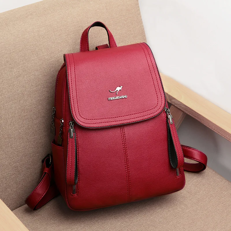 

Girls Students School Bag Shoulder Bags For Women Casual BackPacks Travel Bag Fashion Women's Leather Backpacks