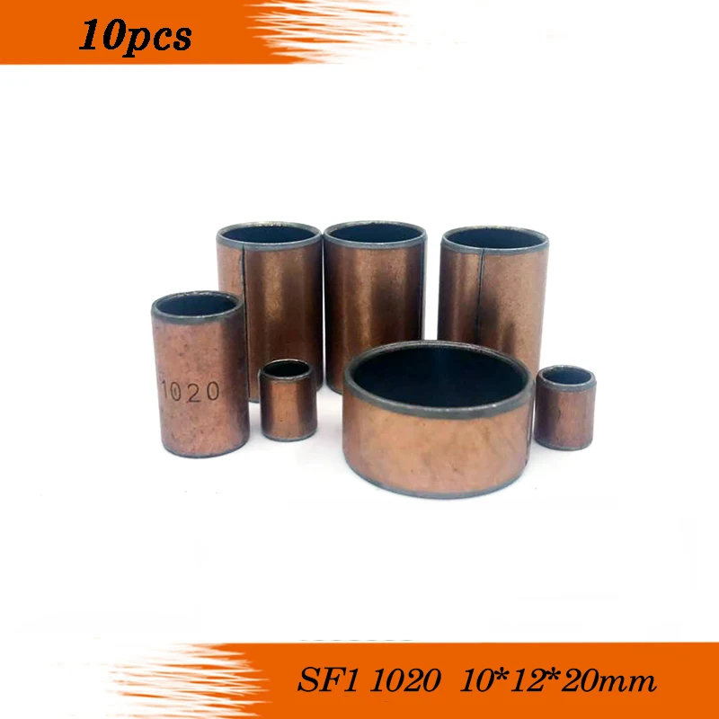 

10Pcs SF1 SF-1 10pcs1020 1020 10*12*20mm Self Lubricating Composite Bearing Bushing Sleeve 10 x 12 x 20mm Free shipping