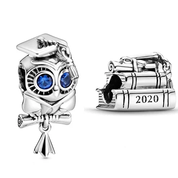 

KAKANY 2020 High end Spopular Graduation Book Charm Small Owl Graduation Charm DIY Suitable for Women's Original Jewelry Gifts