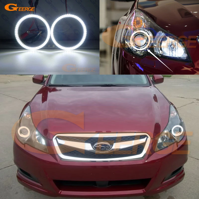 

For Subaru LEGACY 2009-2014 Excellent led Angel Eyes Ultrabright illumination smd led Angel Eyes Halo Ring kit