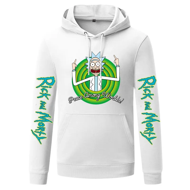 

2020 Fashion New Rick and Morty Hoodies Men Woman Style Sweatshirts Black Print Pattern Long Sleeve Autumn Leisure Pullover