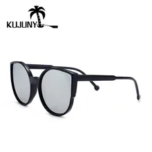 KUJUNY, классический тренд, кошачий глаз, солнцезащитные очки для женщин, покрытие, отражающее зеркало, солнцезащитные очки, черная оправа, очки, модные очки