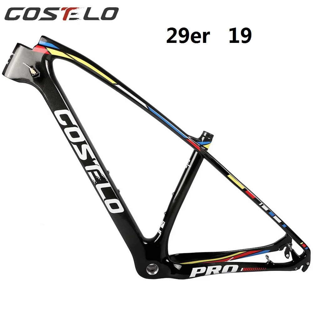 Costelo Massa Basic 3K 27,5 er 29er углеродное волокно mtb велосипедная Рама углеродная Mtb рама для горного велосипеда teleio делла bicicletta - Цвет: 29er 19 inch black