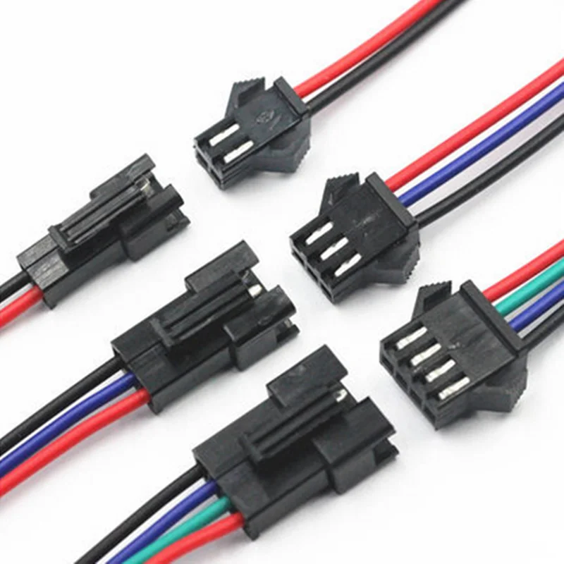 5 пар 10 см 15 20 длина sm2.54 мм 2p 3p 4p штекер провод Папа мама разъем 22AWG|Монтажный жгут| |