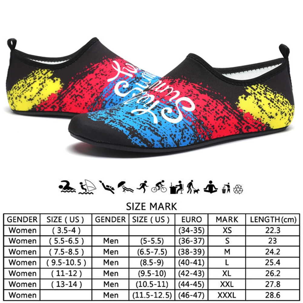 2019 Breathable Water Shoes Woman Summer Beach Shoes Men Wading Slippers Upstream Aqua Shoes Antiskid Swimming Socks