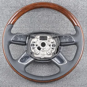 

Multifunction steering wheel for automobile Peach wood steering wheel MFS steering Wheel Driver Airbag cOVER for audi A6 C7 4G