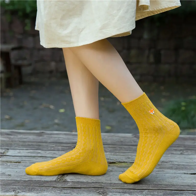 

KingDeng Winter For Women Socks Ankle Cotton Art Harajuku Cute Sheer Kawaii Sock Animal Print e Girl Korean Style Aesthetic