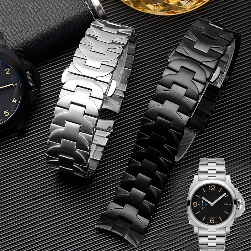 Ремешок для часов из нержавеющей стали 316L 24 мм ремешок Panerai PAM111 PAM441 изогнутый