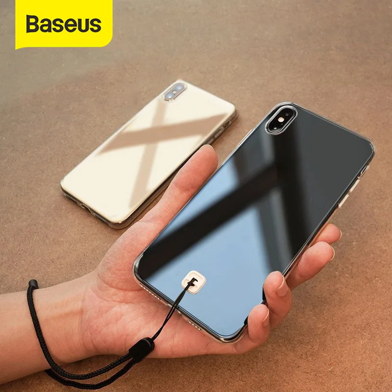 Роскошный прозрачный чехол Baseus для iPhone 11 Pro Max Жесткий Чехол из поликарбоната X Xs
