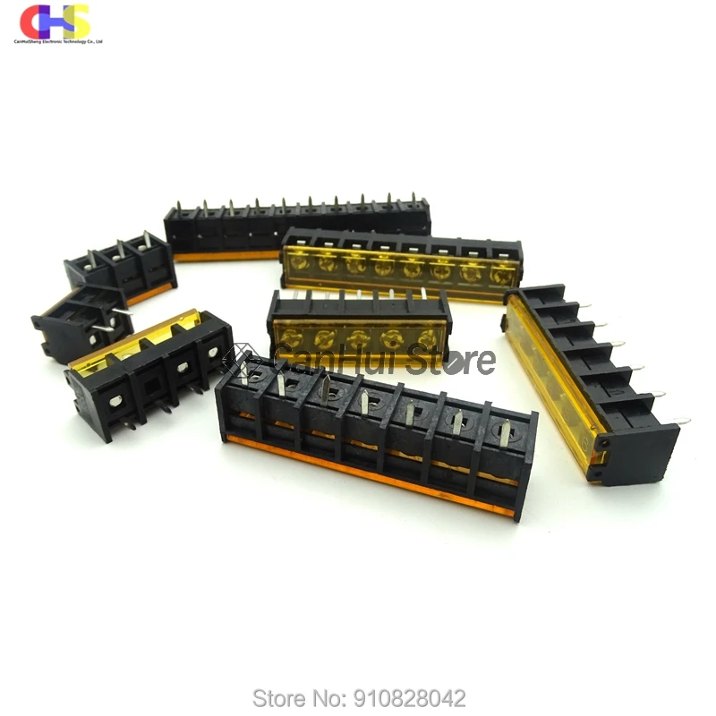 Wire Connectors,Wiring Connector 2/5pcs HB9500-2P 3P 4P 5P 6P 7P 8P 9P 10Pin PCB Screw Terminal Block Connector HB-9500 300V 30A Lid Barrier Terminal 9.5MM Pitch