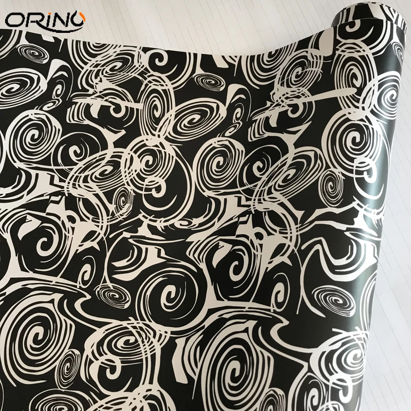 Black White Camouflage Vinyl Film Sticker-1