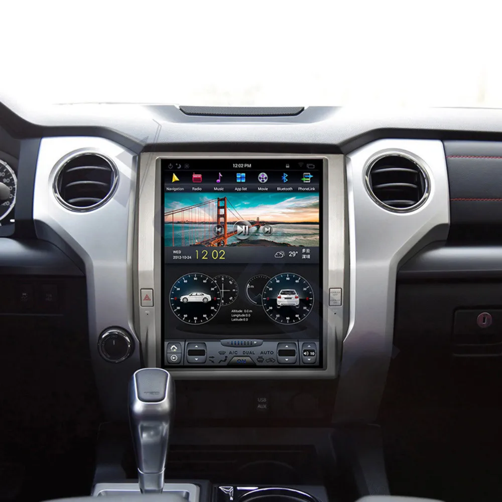 Автомобильный gps-навигатор Android 8,1 Tesla стиль Автомобильный gps навигация для Toyota Tundra- головное устройство магнитофон автомобильный Радио Iso