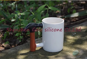 

2016 New Hot 36pcs/lot Ceramic Hammer Mug Hammer Shaped Coffee Mug Cup