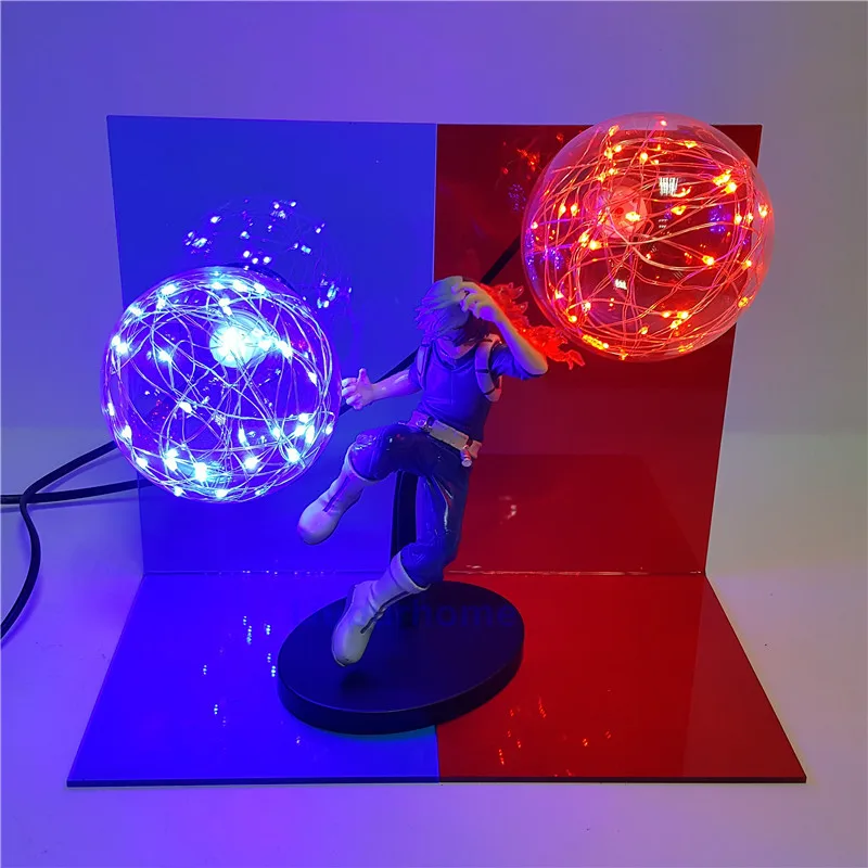 Аниме Мой герой Academy фигурка Todoroki Shoto DIY Настольная лампа Ice Fire power светодиодный декоративный светильник для украшения дома и спальни