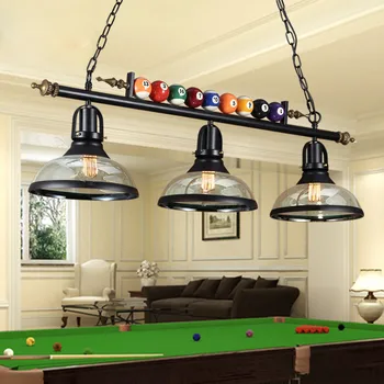 

Billiard Chandelier Wrought Iron Glass Chandelier For Billiard Hall Cafe Bedroom Restaurant