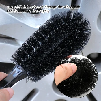 

1Pcs Car Wheel Brush Tire Rim Washing Tool PP Hard Brush Cleaning Handle Car Auto Maintenance Care Washing Supplies Accessories
