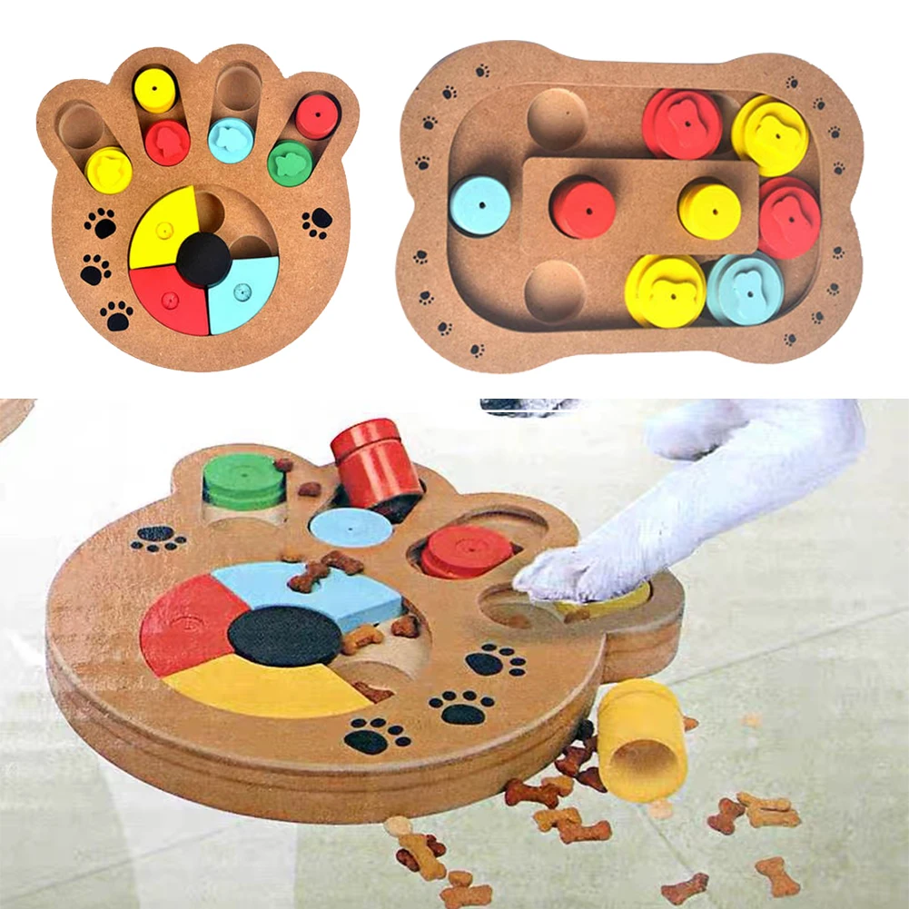 Развивающая игрушка для питомцев деревянная лапа/кость тренировочная игра