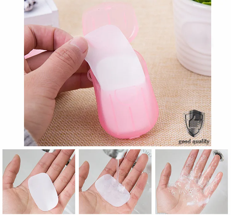 Disposable Mini Hand-washing Soap Paper 20 Pcs / Box Of Portable Bath Foam Soap Travel Barbecue Hiking Plastic Boxed Soap Paper Disposable Mini Hand-washing Soap Paper 20 Pcs / Box Of Portable Bath Foam Soap Travel Barbecue Hiking Plastic Boxed Soap Paper