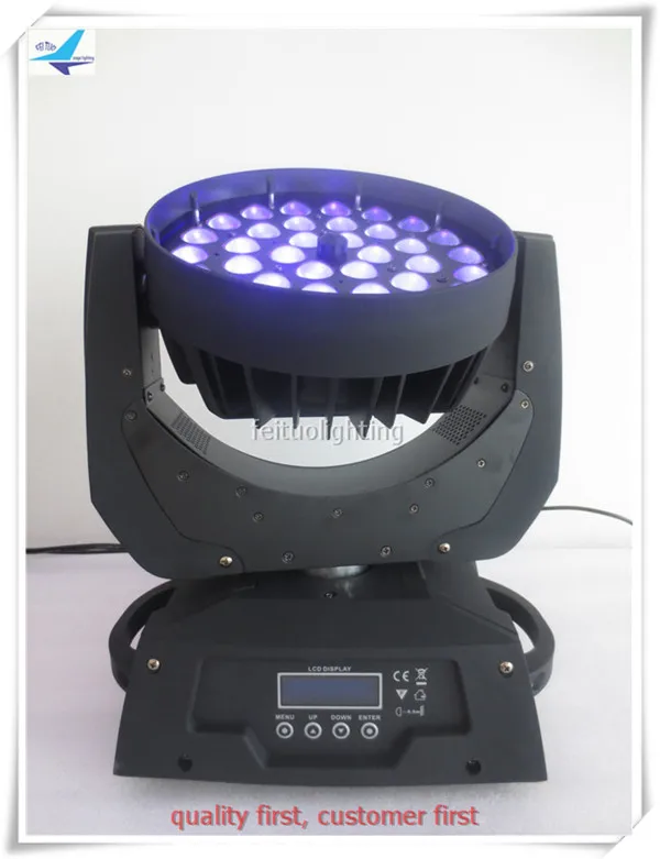 E-2/лот Zoom 36x18 Вт rgbwa+ uv led moving head wash zoom проектор сценический светильник