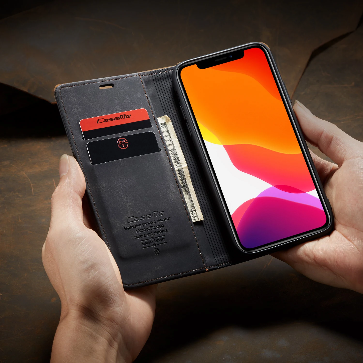 CaseMe Ретро магнитная кожа флип для iPhone 11 Pro Max кошелек Подставка для Apple iPhone XS Max XR X Чехол