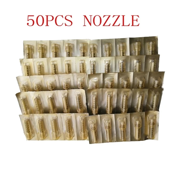 50pcs ampoule 0.5ml 2 в 1 гиалуроническая кислотная ручка 0,3 мл и 0,5 мл ampoule головка сменная гиалуроновая ручка наполнитель для губ инжектор пистолет-пулемет - Номер модели: 50pcs ampoule 0.5ml