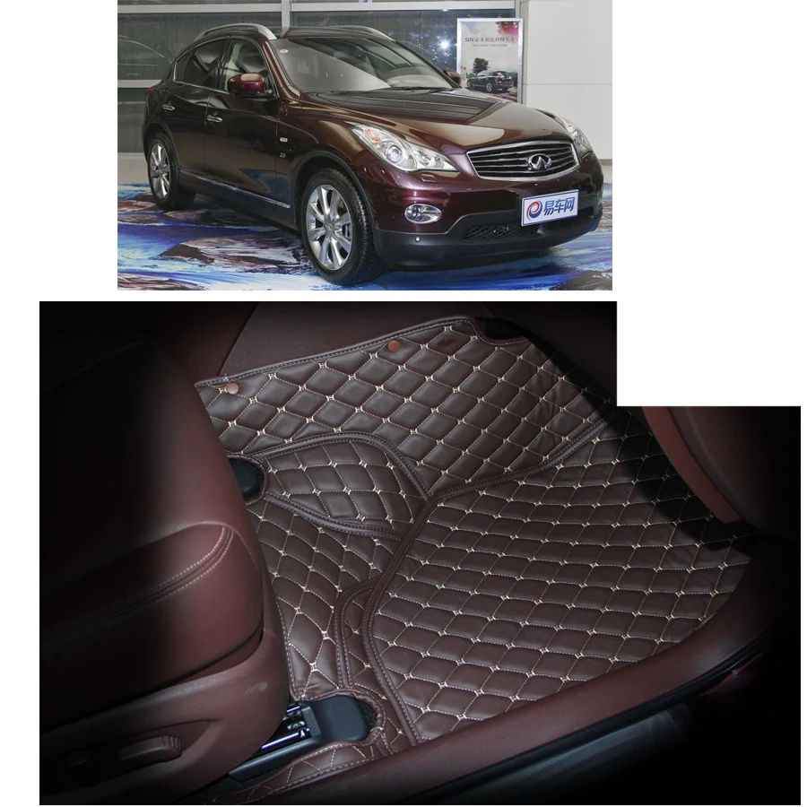 Lsrtw2017 кожаный автомобильный салон автомобиля коврик для infiniti qx50 2007 2008 2009 2010 2011 2012 2013