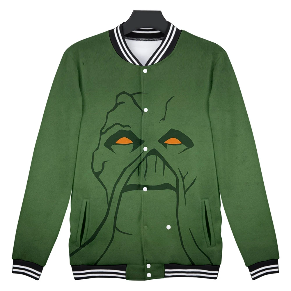 Swamp monster 3D Cartoon Print jacket Baseball Uniform Jacket  Korean Streetwear Hip Hop Women Hoodie Sweatshirt 4XL