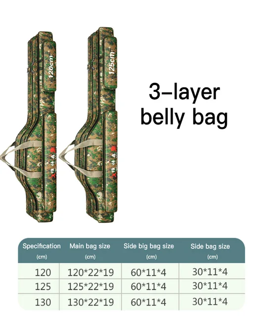 2/3 Layer Large Fishing Bag Multifunctional Waterproof Wear-Resistant  Outdoors Fishing Rod Gear Reel Line Storage Bag X439G - AliExpress